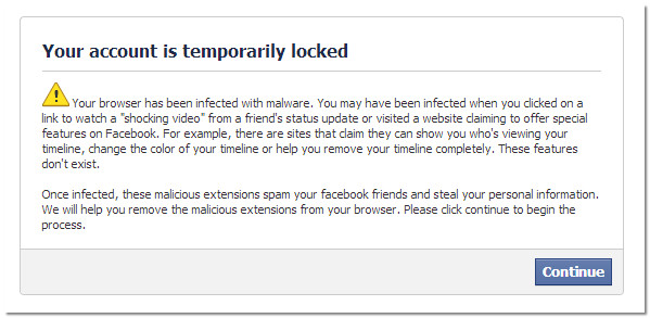 what is facebook infection