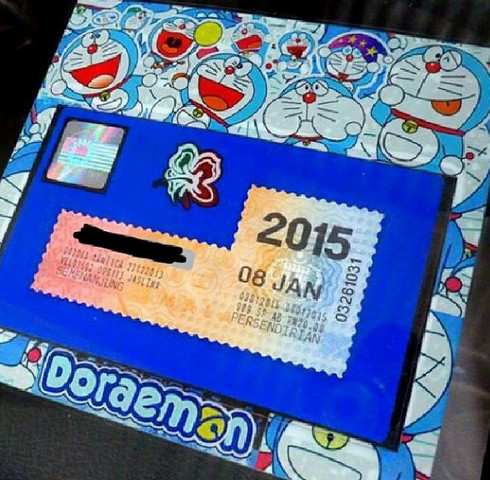 Custom Made Sticker Kereta Doraemon