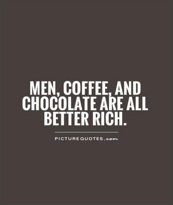 Men coffee chocolate